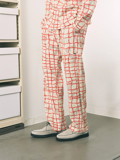 NET WAFFLE PANTS (RED NET)