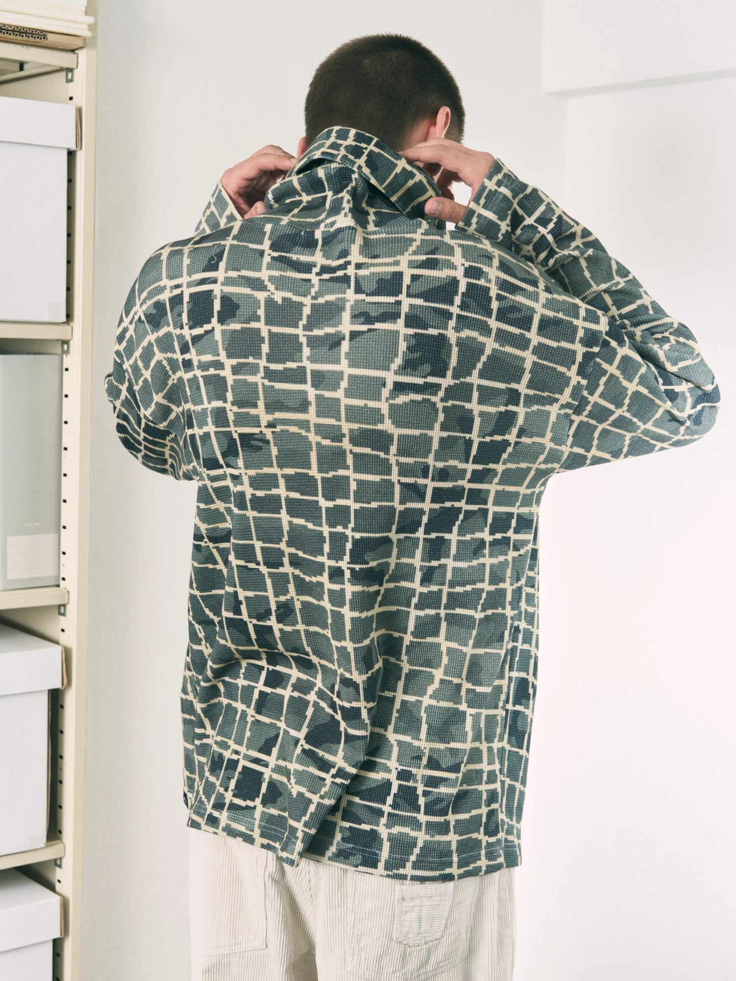NET L/S WAFFLE HEAD STRAP THERMAL (BEIGE NET)