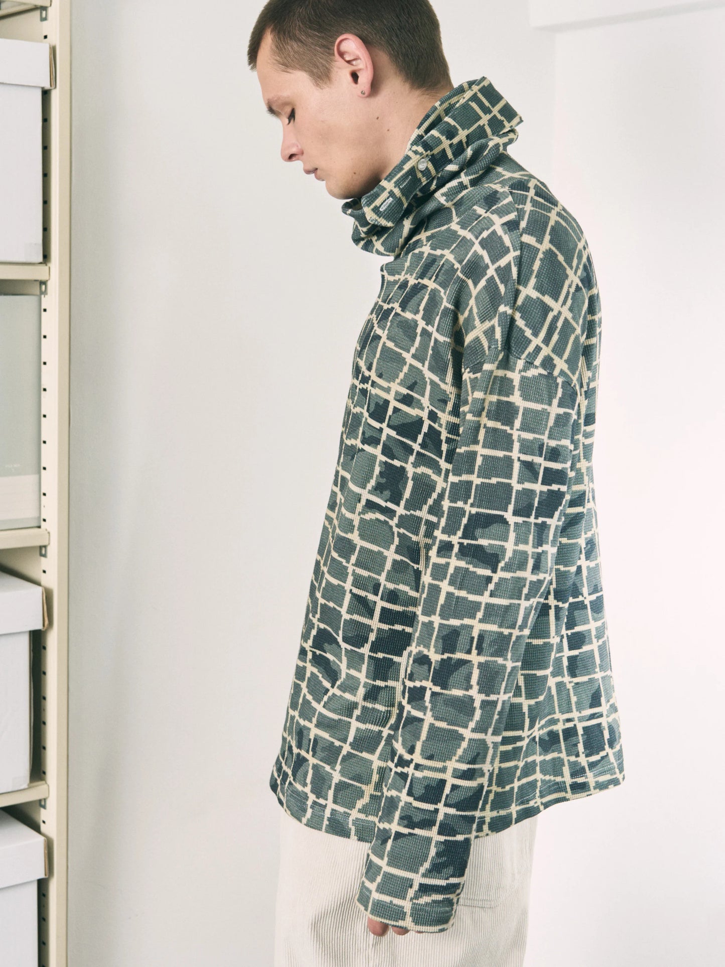 NET L/S WAFFLE HEAD STRAP THERMAL (BEIGE NET)