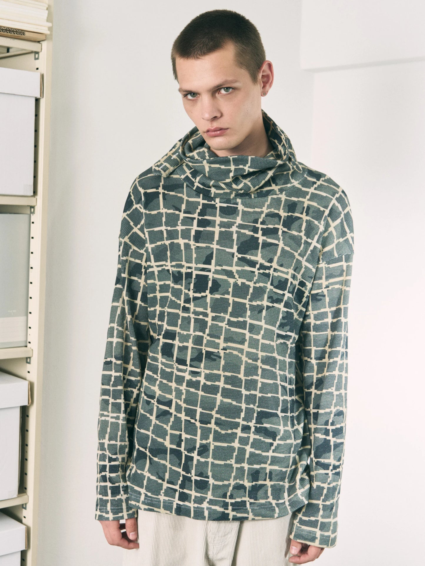 NET L/S WAFFLE HEAD STRAP THERMAL (BEIGE NET)