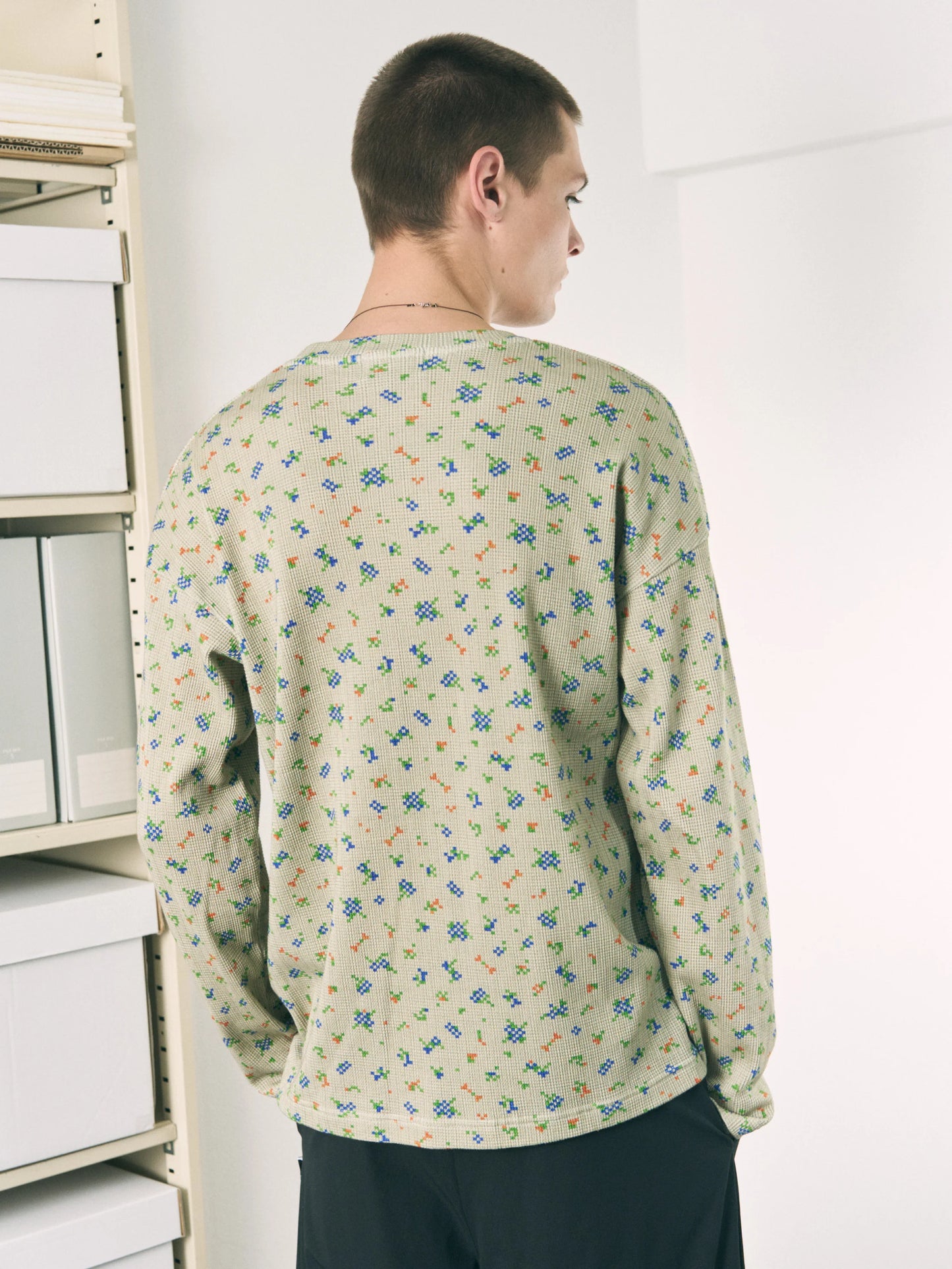 FLOWER L/S WAFFLE THERMAL (BEIGE)