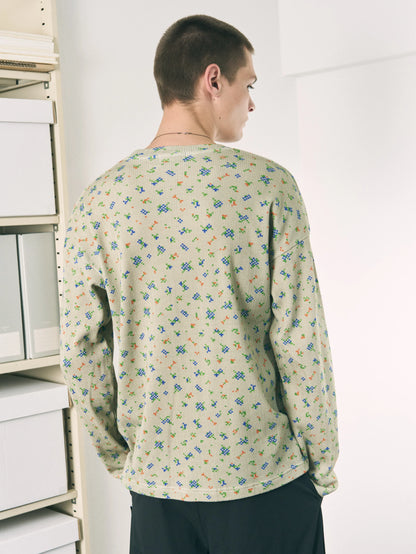 FLOWER L/S WAFFLE THERMAL (BEIGE)