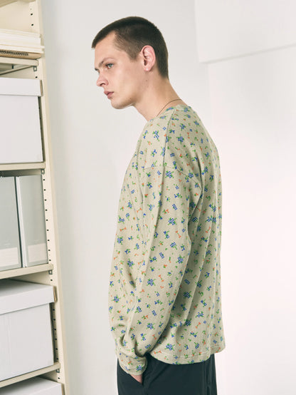 FLOWER L/S WAFFLE THERMAL (BEIGE)