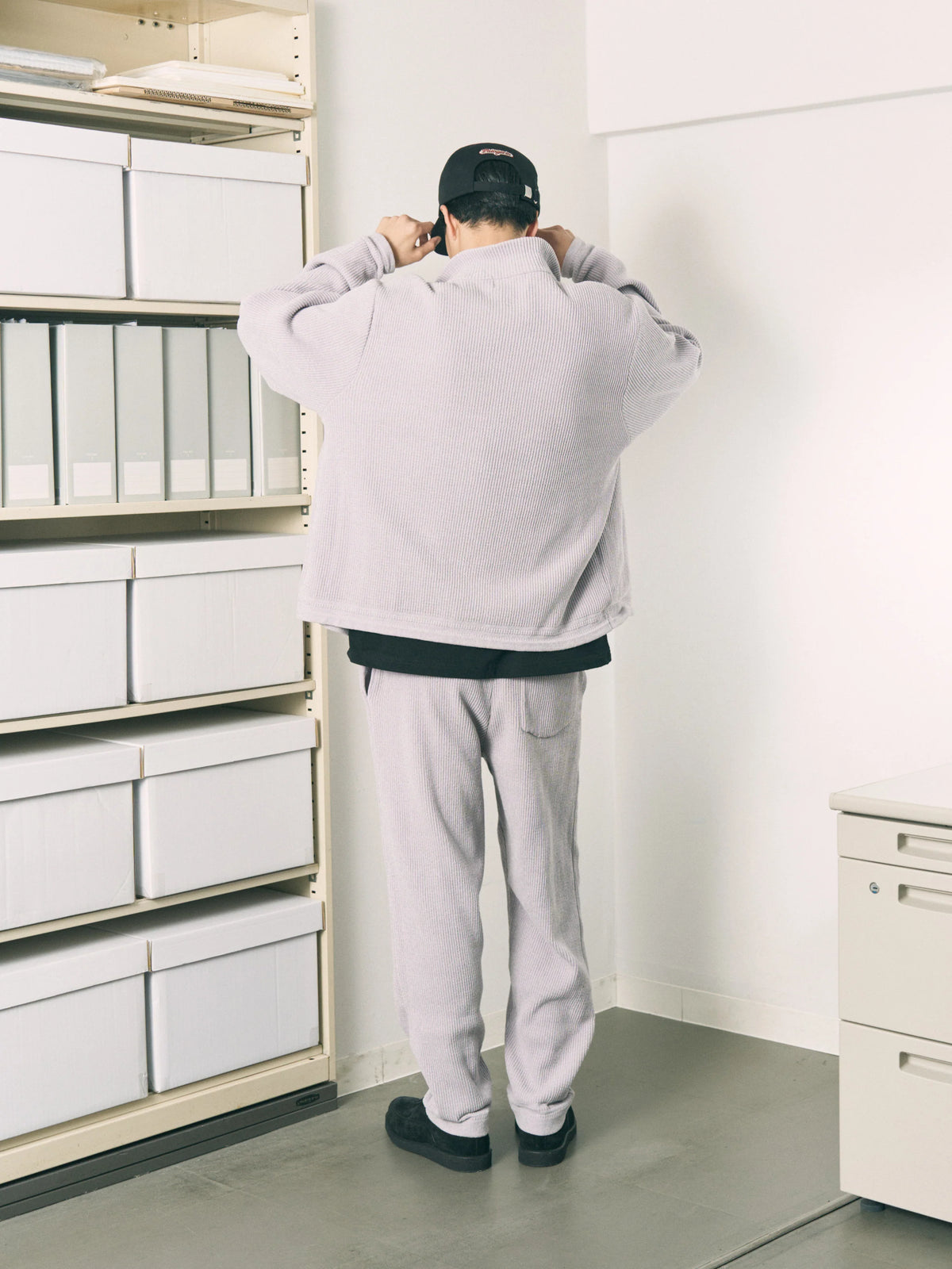 CORDY KNIT JACKET LIGHT (GRAY)