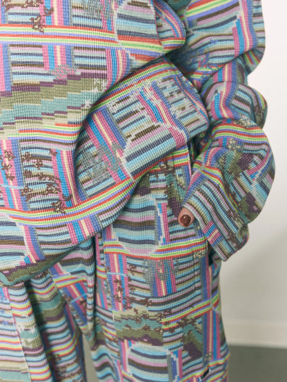 BORDER WAFFLE PANTS (RAINBOW)