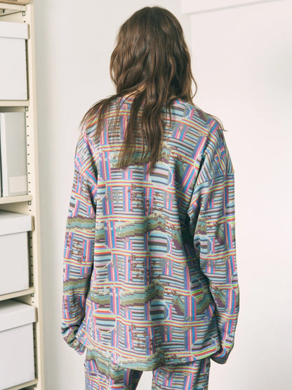 BORDER L/S WAFFLE THERMAL (RAINBOW)