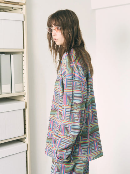 BORDER L/S WAFFLE THERMAL (RAINBOW)