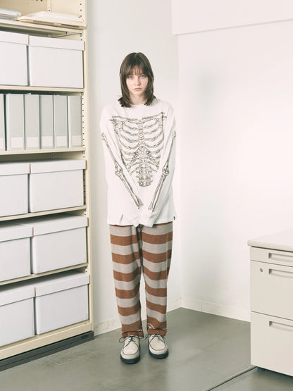 BONES L/S TEE (WHITE)