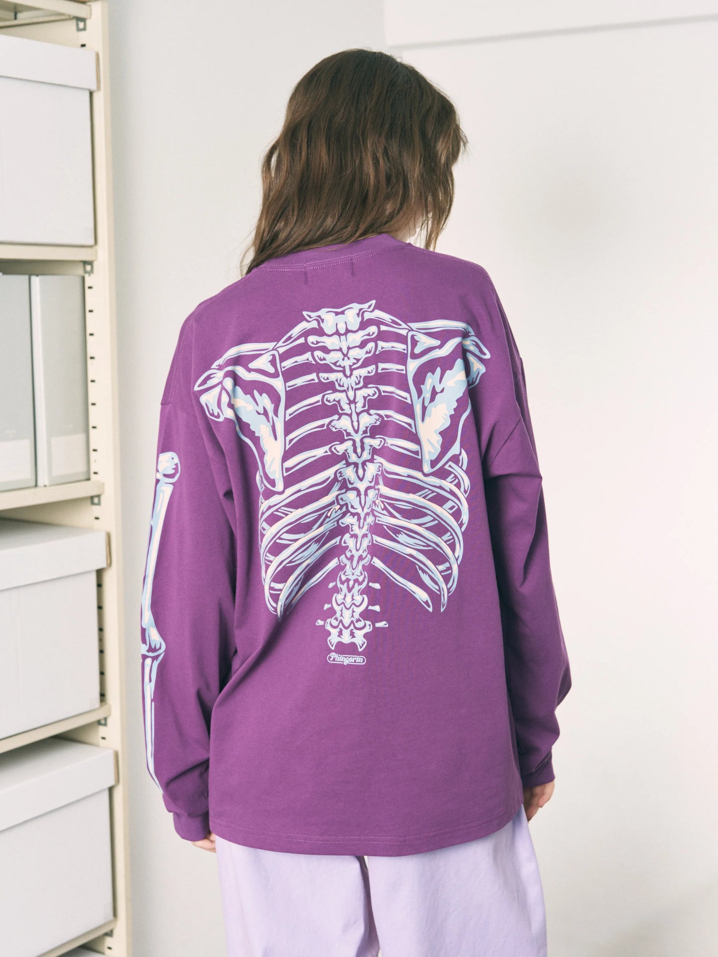 BONES L/S TEE (PURPLE)