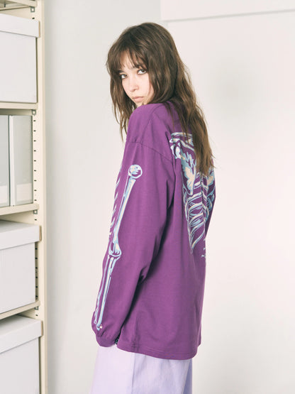 BONES L/S TEE (PURPLE)