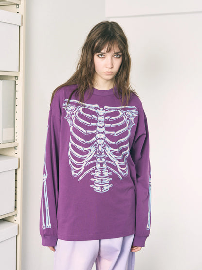 BONES L/S TEE (PURPLE)