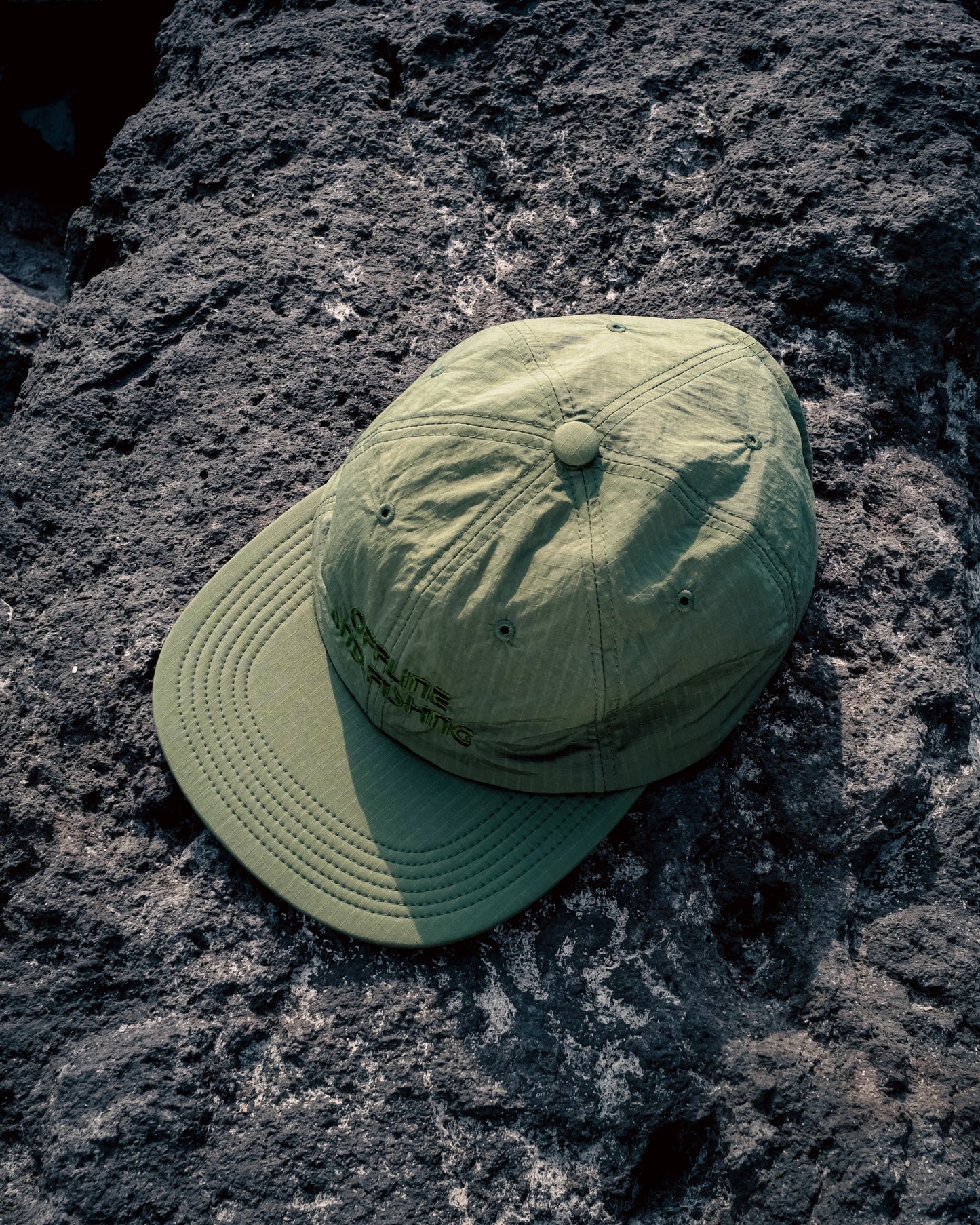 SOFT BRIM 6 PANEL CAP w/ CHIN STRAP (OFFLINE) ARMY GREEN