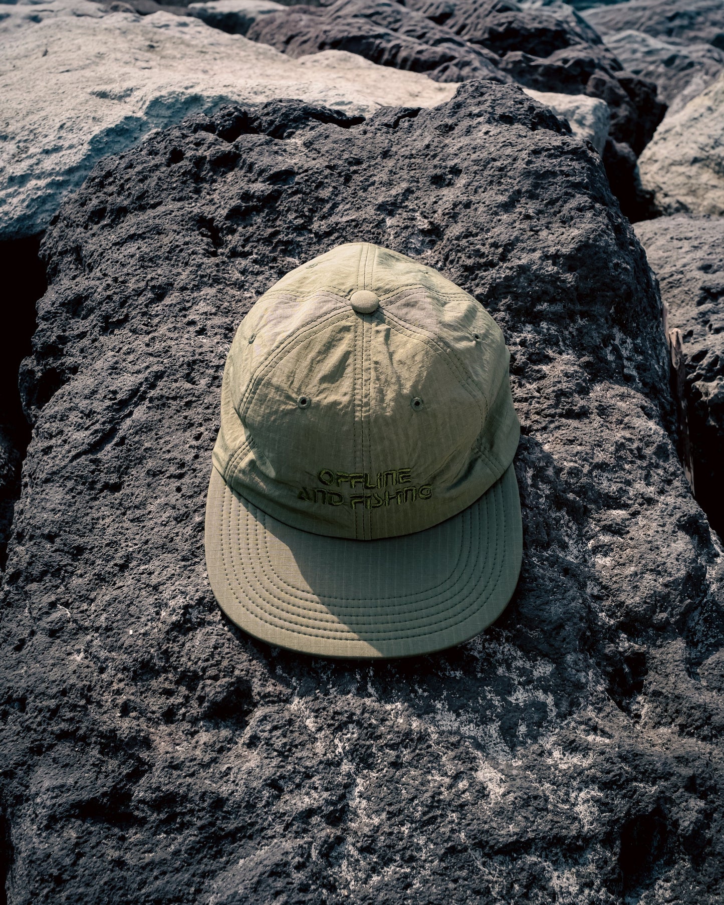 SOFT BRIM 6 PANEL CAP w/ CHIN STRAP (OFFLINE) ARMY GREEN