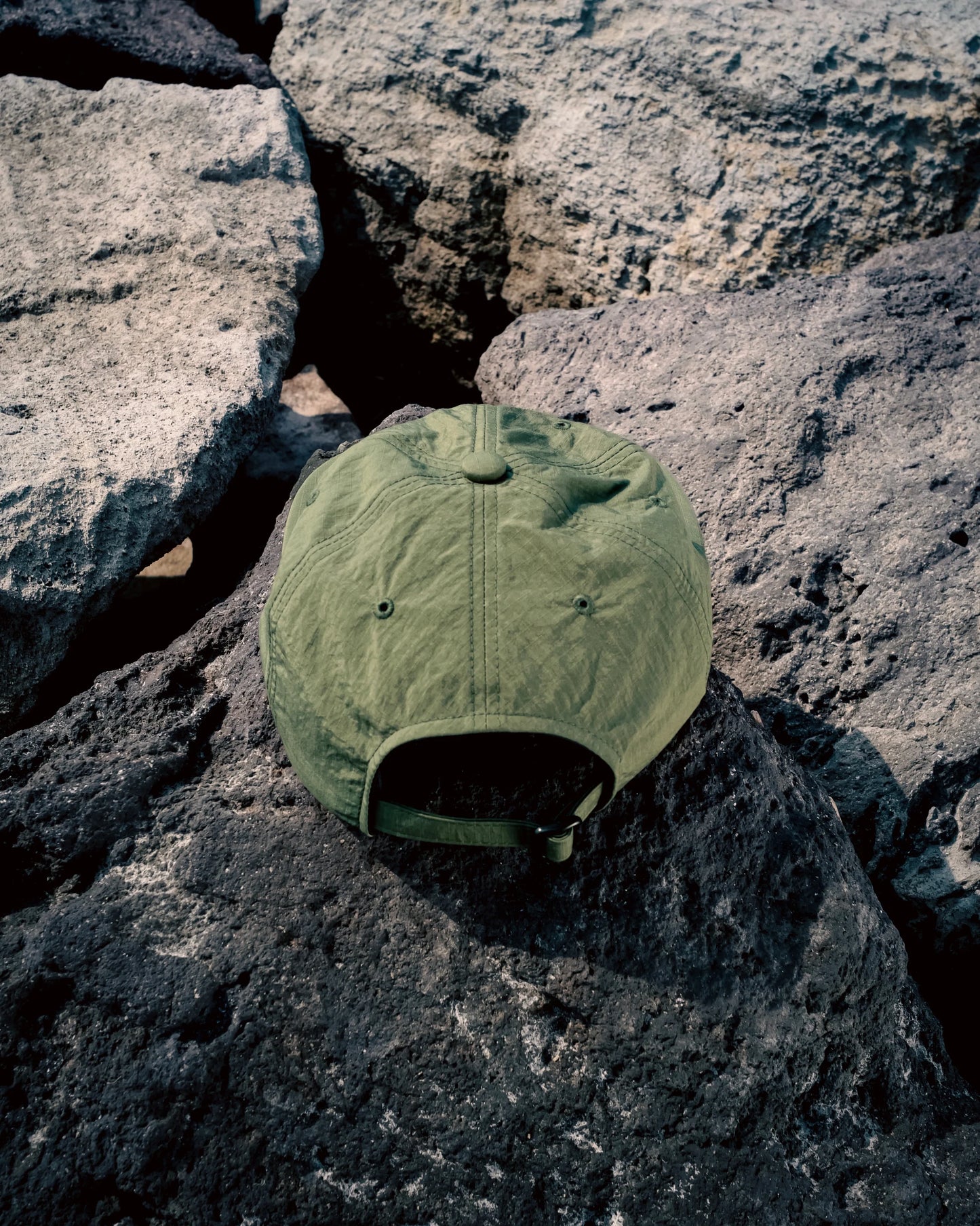 SOFT BRIM 6 PANEL CAP w/ CHIN STRAP (OFFLINE) ARMY GREEN