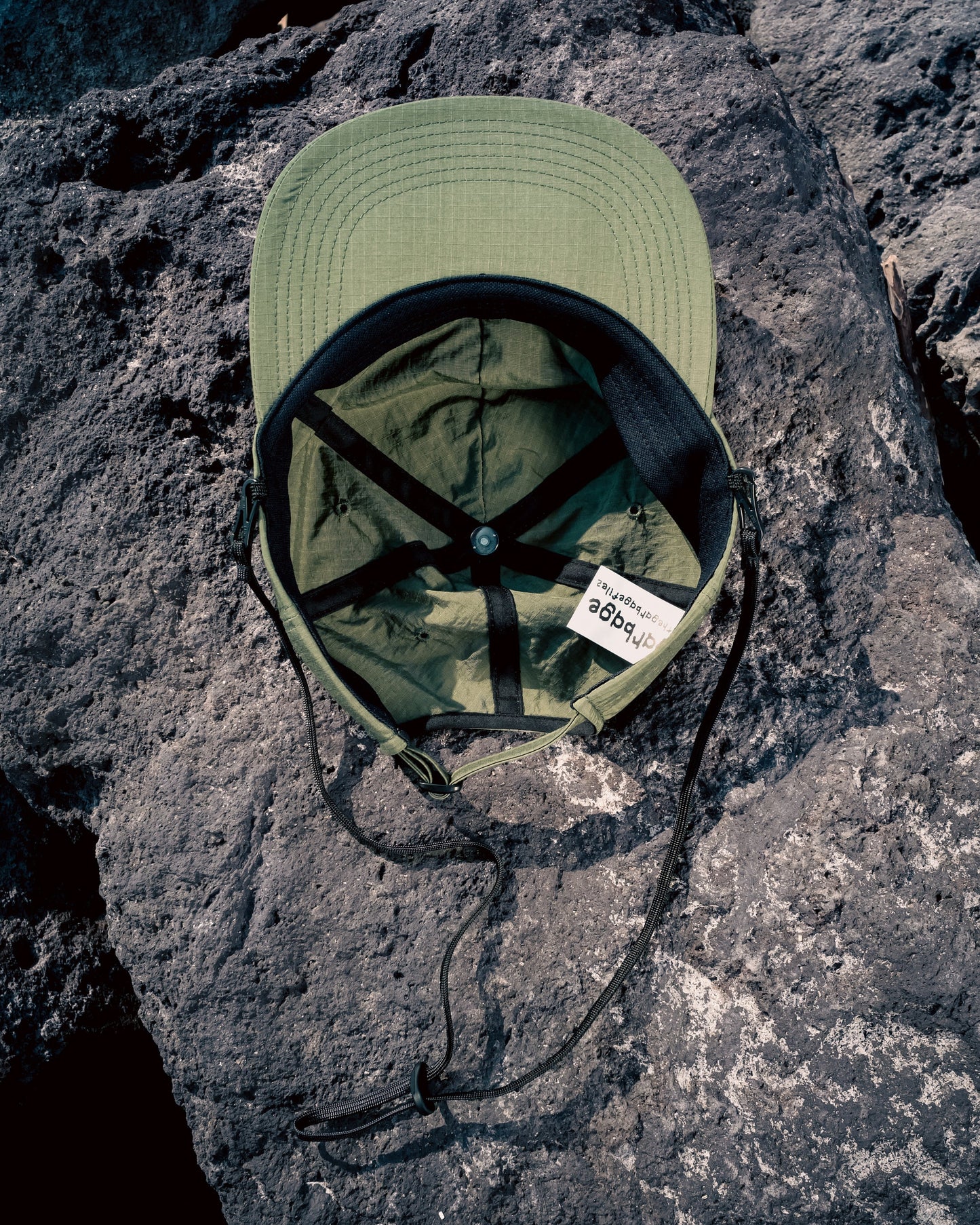 SOFT BRIM 6 PANEL CAP w/ CHIN STRAP (OFFLINE) ARMY GREEN
