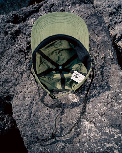 SOFT BRIM 6 PANEL CAP w/ CHIN STRAP (OFFLINE) ARMY GREEN