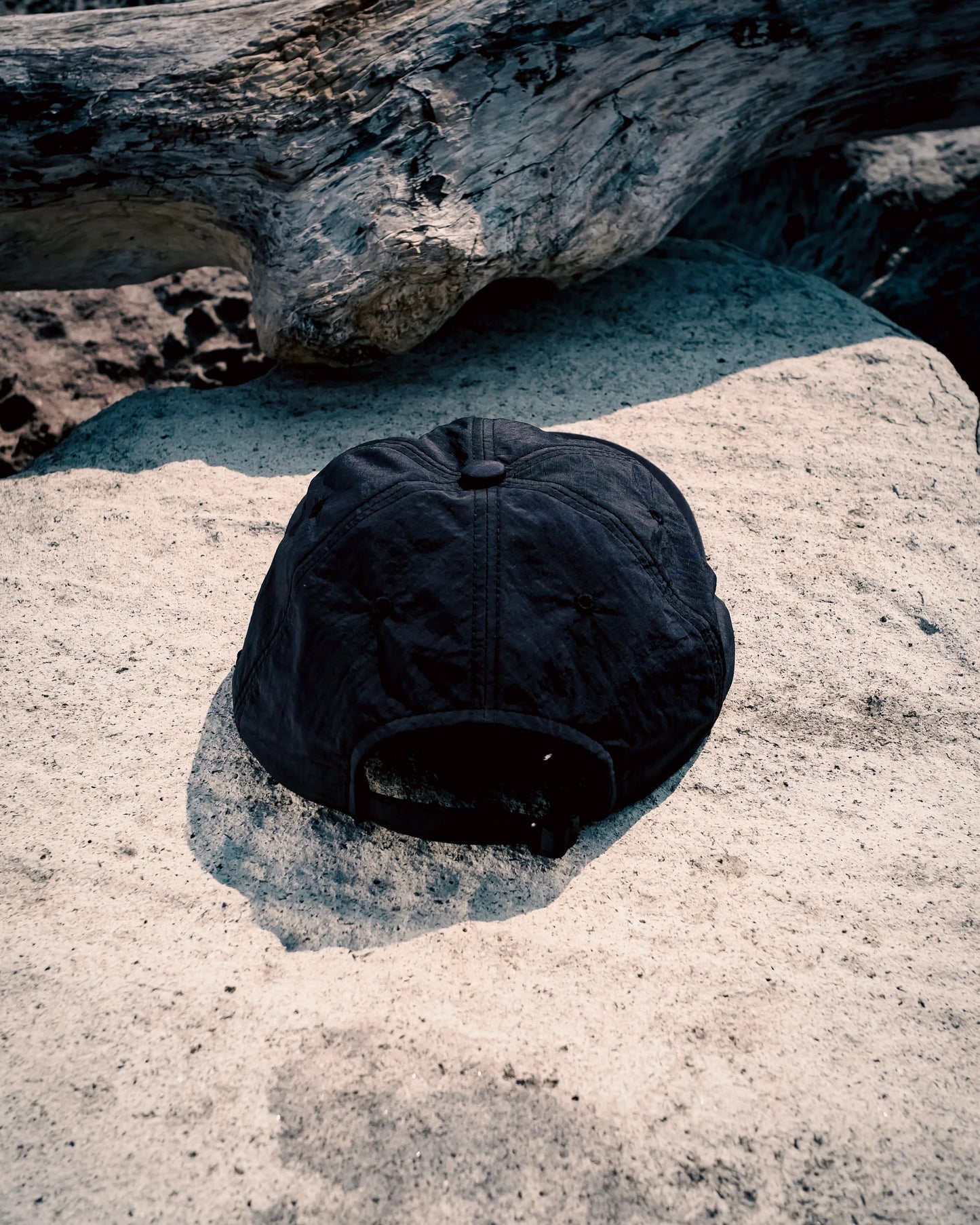 SOFT BRIM 6 PANEL CAP w/ CHIN STRAP (OFFLINE) BLACK