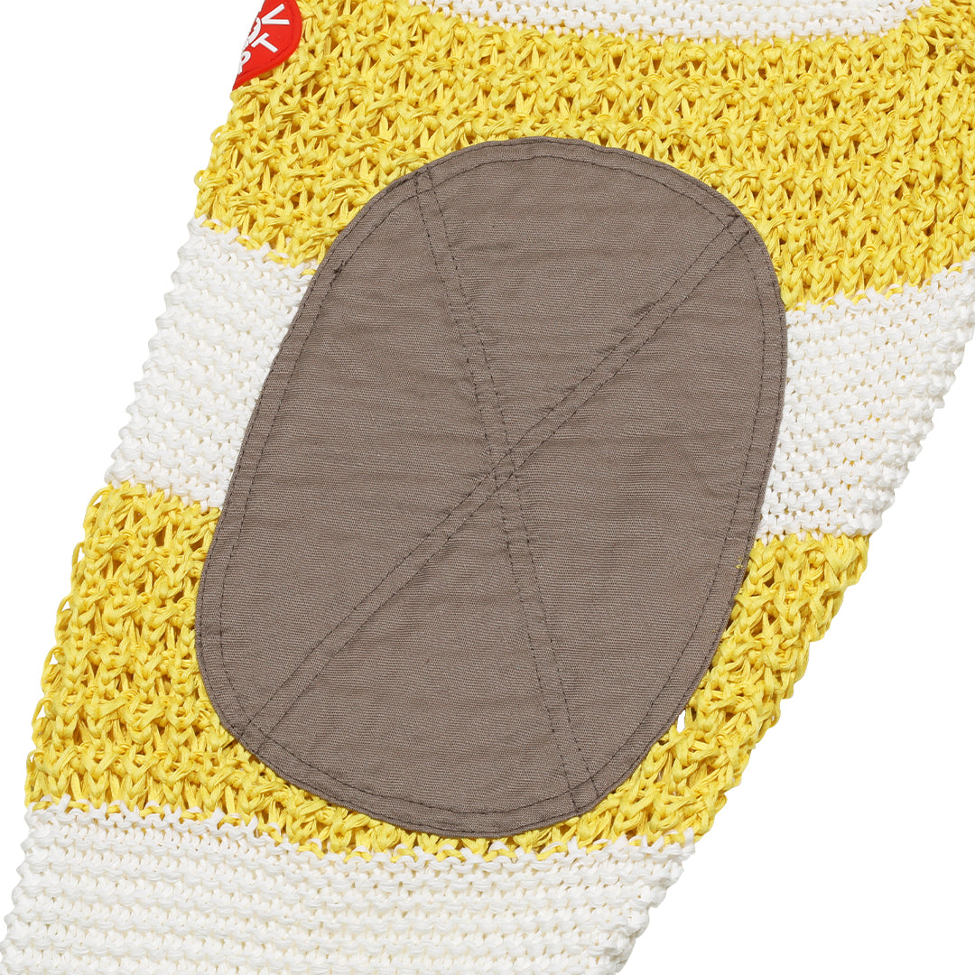 V NECK LOOSE WAFFLE KNIT (YELLOW)