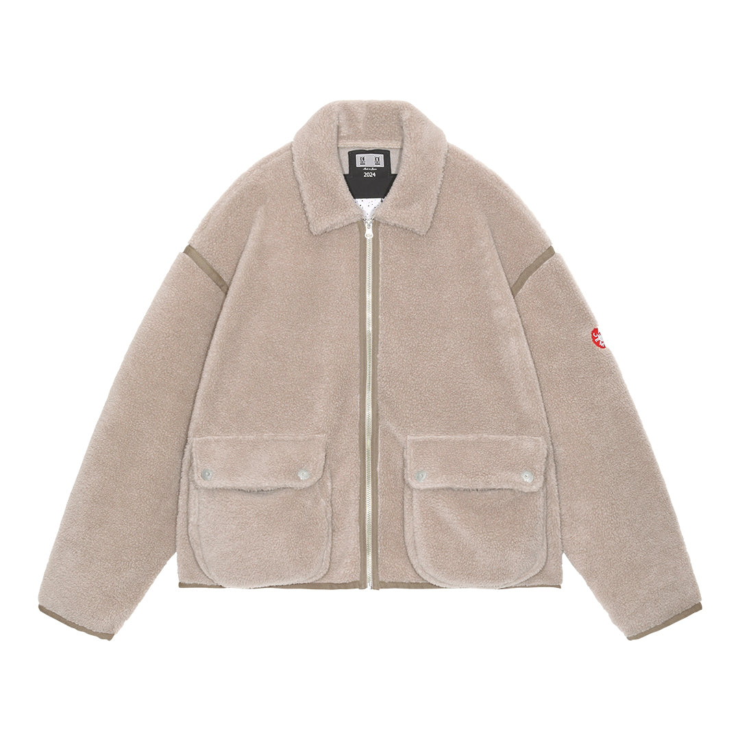 COLLARED BOA ZIP UP (KHAKI)