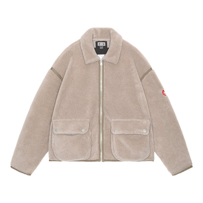 COLLARED BOA ZIP UP (KHAKI)