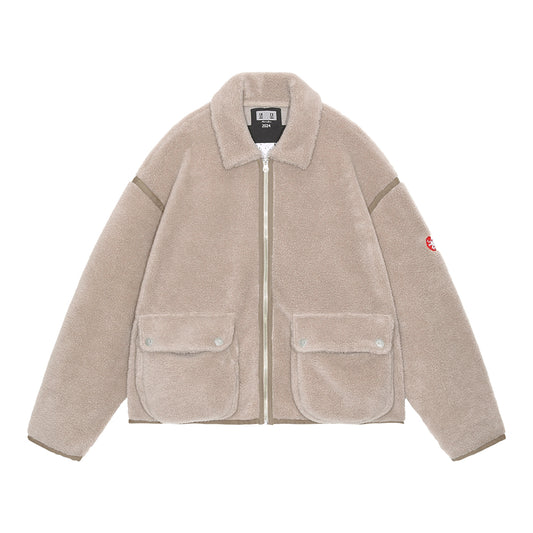 COLLARED BOA ZIP UP (KHAKI)