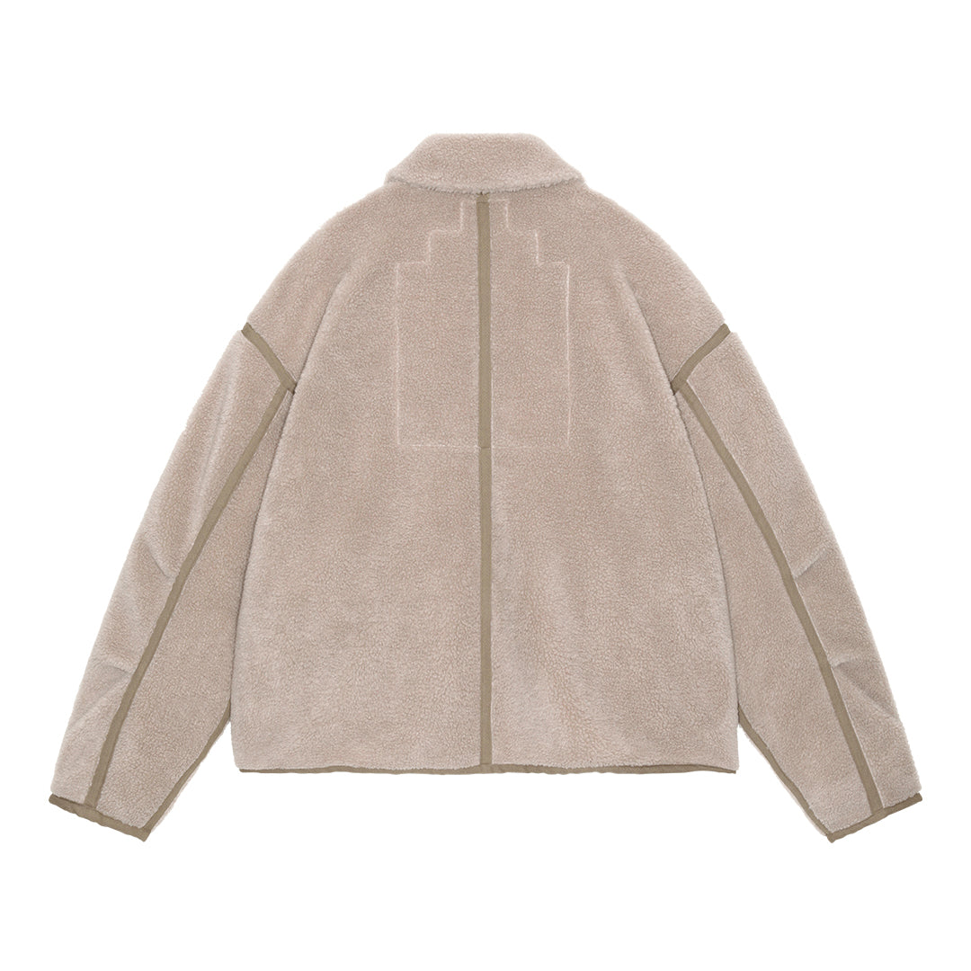 COLLARED BOA ZIP UP (KHAKI)