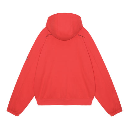 DBL KNIT ZIP HOODY (RED)