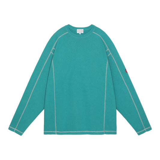 CREW NECK DBL KNIT LONG SLEEVE (GREEN)