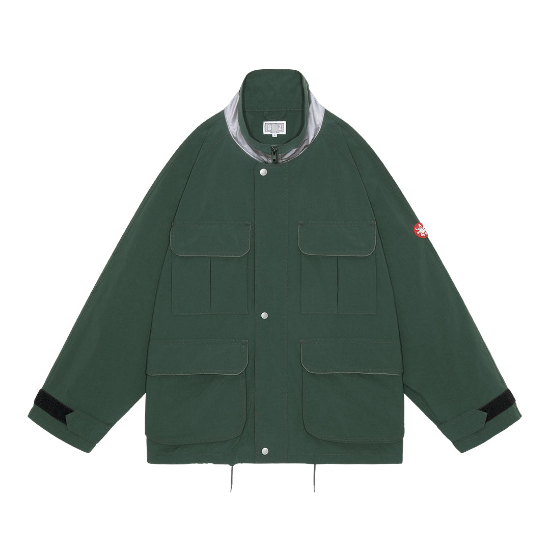 REFLECT COLLAR ZIP JACKET (GREEN)