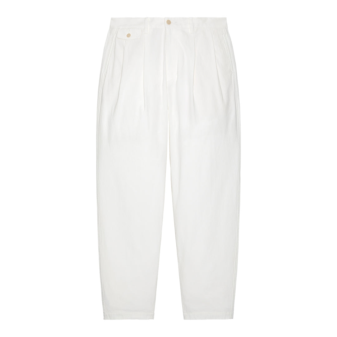 TWO TUCK PANTS WHITE