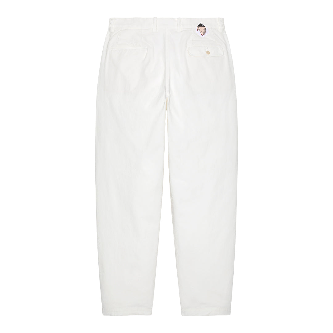 TWO TUCK PANTS WHITE