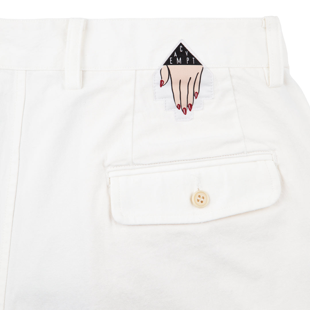 TWO TUCK PANTS WHITE