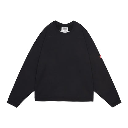 SOLID LOOSE CREW NECK (BLACK)
