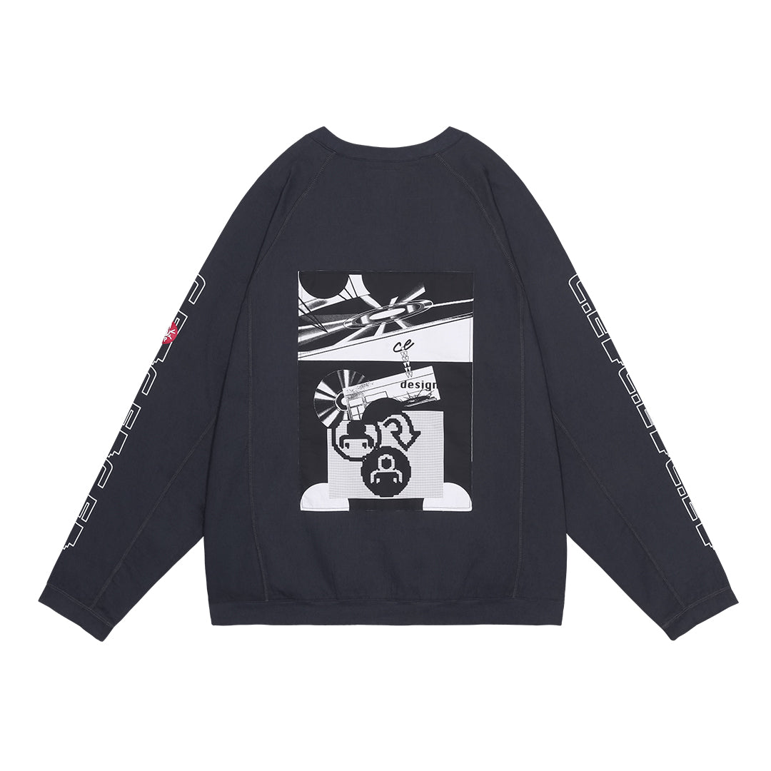 MD P2P RAGLAN LONG SLEEVE(CHARCOAL)