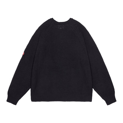 RAGLAN SLEEVE COTTON KNIT (BLACK)