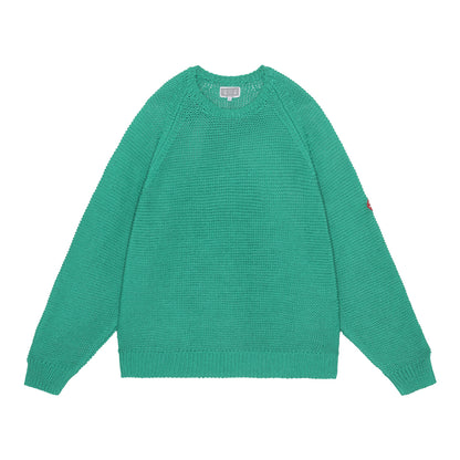 RAGLAN SLEEVE COTTON KNIT (GREEN)