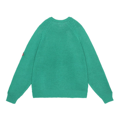 RAGLAN SLEEVE COTTON KNIT (GREEN)