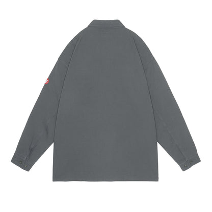 WELT POCKETS BIG SHIRT (CHARCOAL)