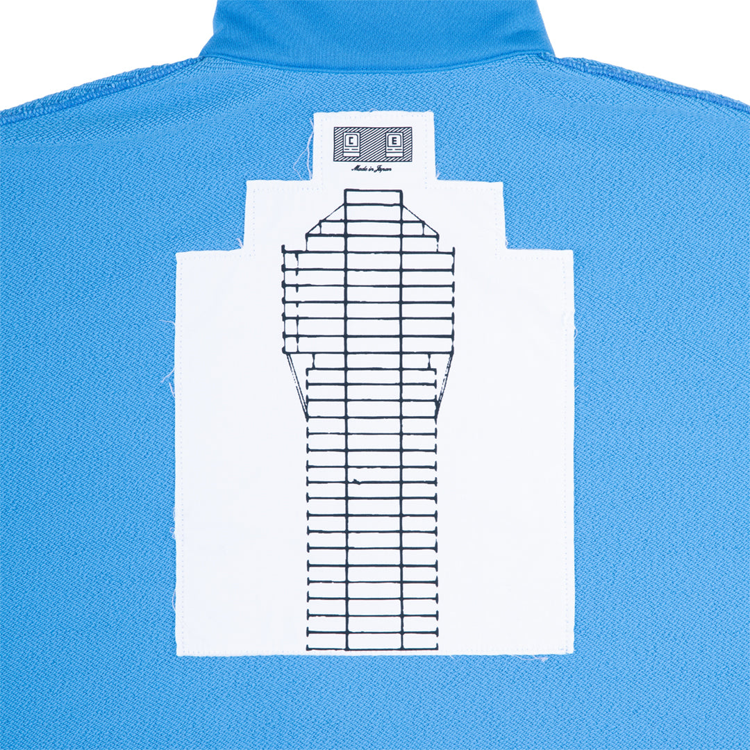 PE JERSEY COLLARED ZIP UP (BLUE)