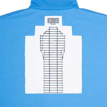 PE JERSEY COLLARED ZIP UP (BLUE)