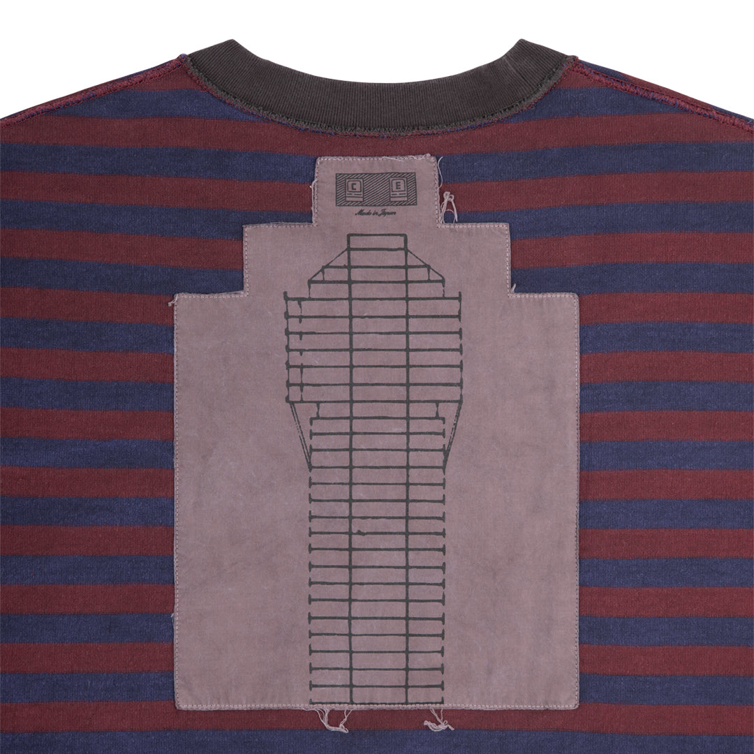 OVERDYE STRIPE LONG SLEEVE (BROWN )