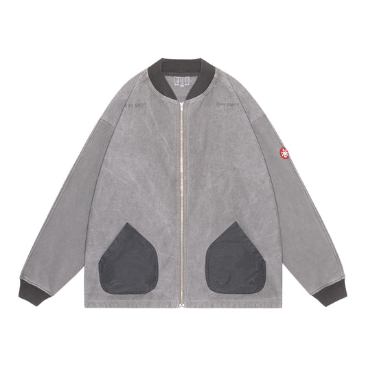 OVERDYE JERSEY SLEEVE ZIP JACKET