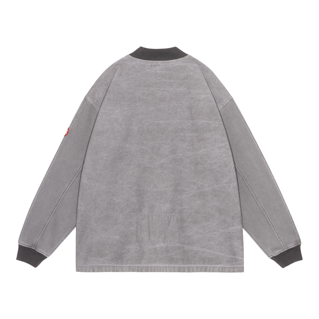 OVERDYE JERSEY SLEEVE ZIP JACKET