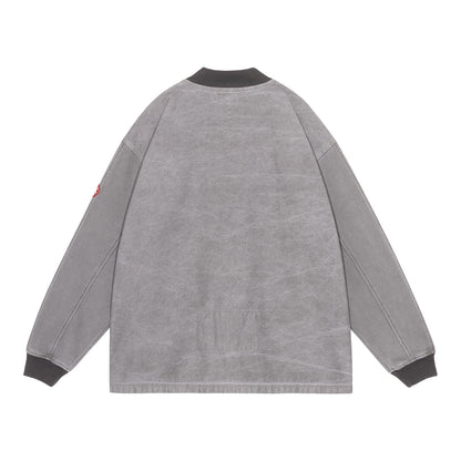 OVERDYE JERSEY SLEEVE ZIP JACKET