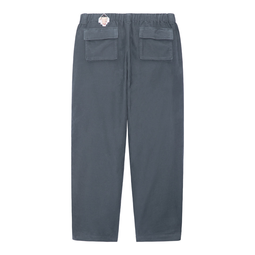 BRUSHED COTTON COMFORT PANTS (CHARCOAL )