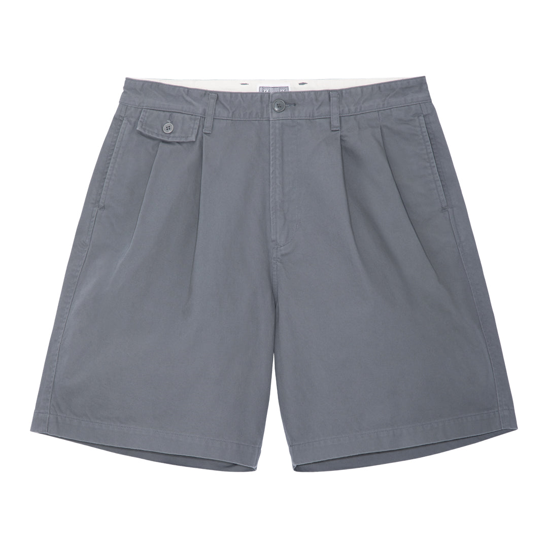 TWO TUCK SHORTS (GREY)