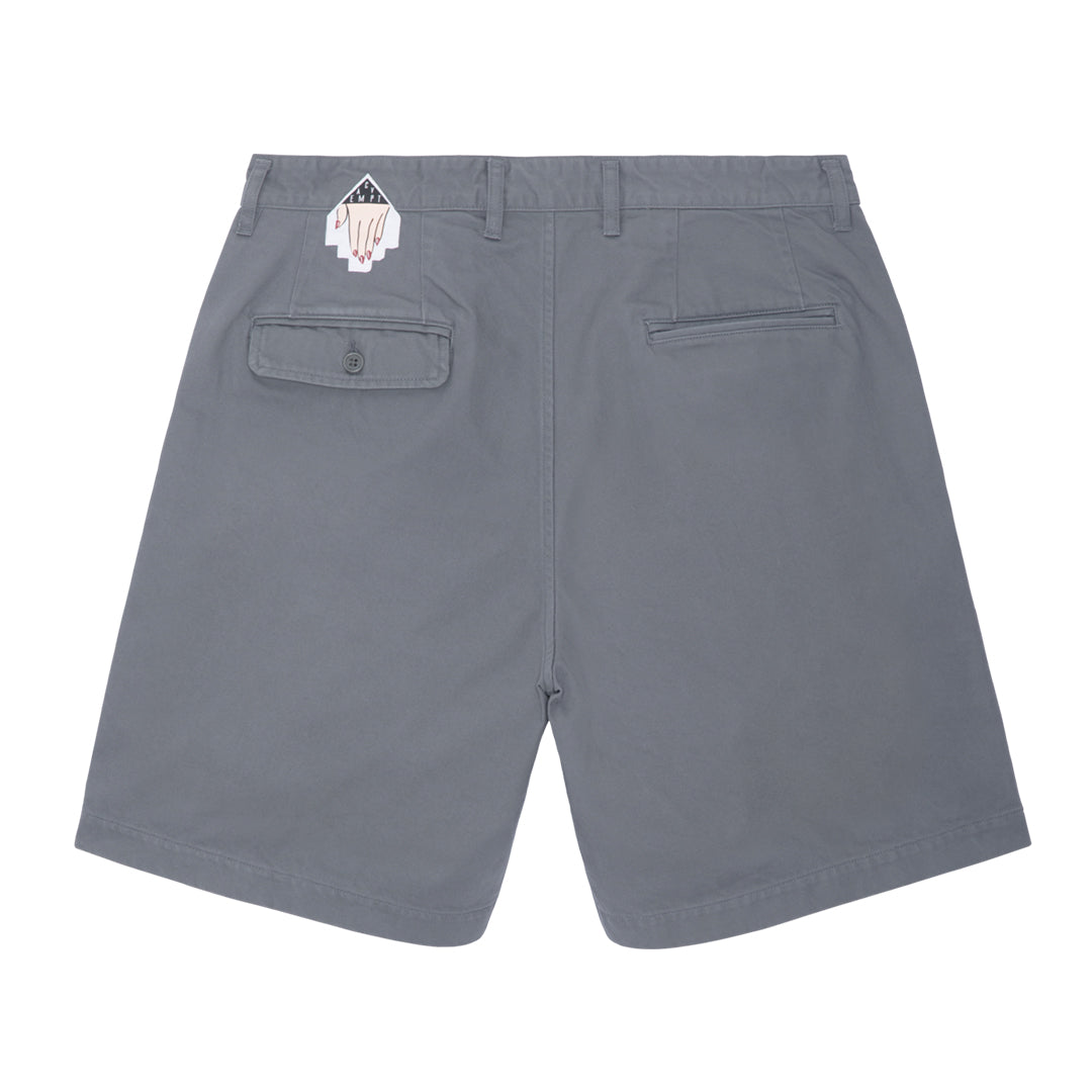 TWO TUCK SHORTS (GREY)
