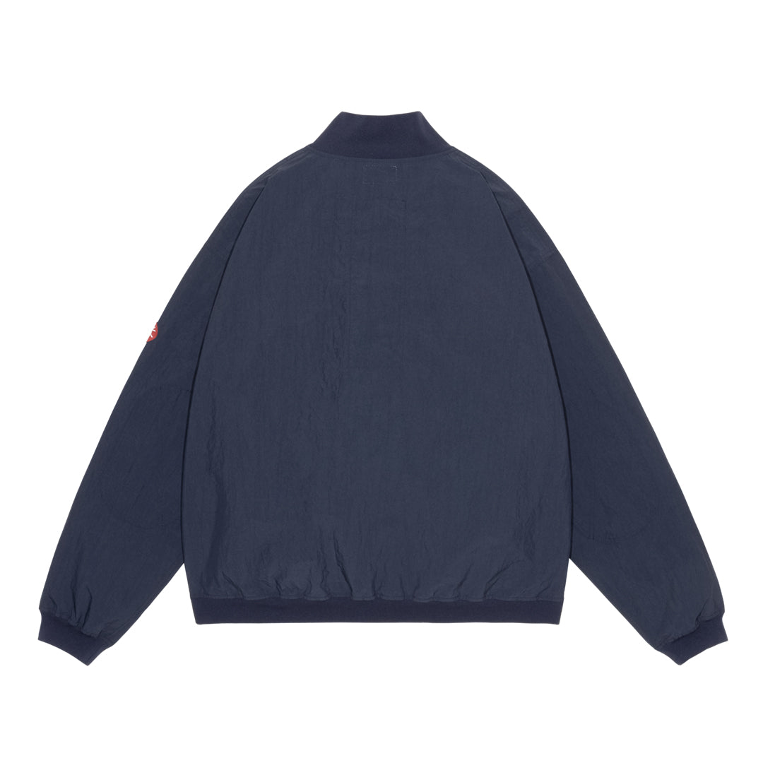 RIB COLLAR NYLON ZIP UP