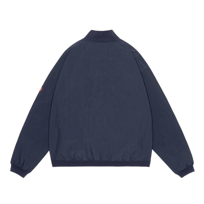 RIB COLLAR NYLON ZIP UP