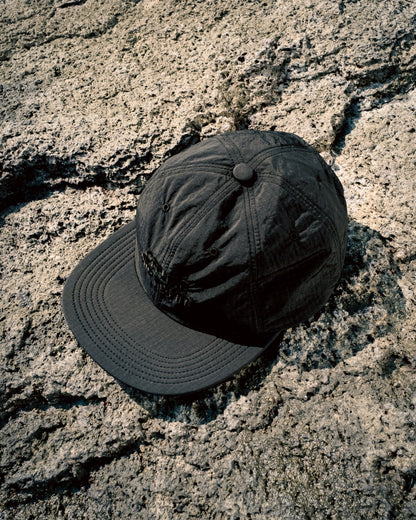 SOFT BRIM 6 PANEL CAP w/ CHIN STRAP (OFFLINE) CHARCOAL
